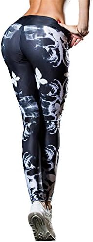 KTFYIUK Print Leggings Fitness Leggings New Fashion Butterfly Pants Female Conventional Stitching Polyester Women's Legging Black M