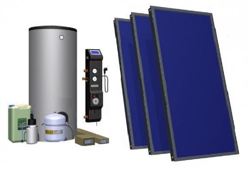 Preisvergleich Produktbild Solarpaket für Brauchwassererwärmung - 300 Liter