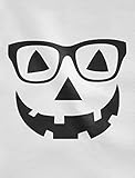 Shirtgeil Baby Halloween Brillen Kürbis Gesicht Baby Strampler Strampelanzug 3-6 Monate (62/68) Grau