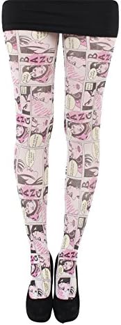Printed 40 Denier Comic Bang Printed Tights