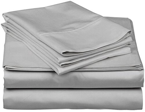Hachette] 400 THREAD COUNT 100% EGYPTIAN COTTON GREY SILVER PAIR OF PILLOWCASES 400TC