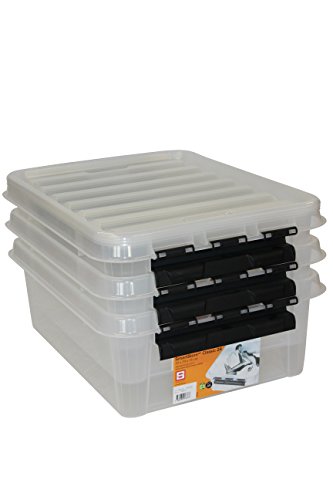 Orthex 34940703 3er Set Clipbox Smart Store Classic 24 Aufbewahrungsbox Plastik 50 x 39 x 18 cm, transparent - 2