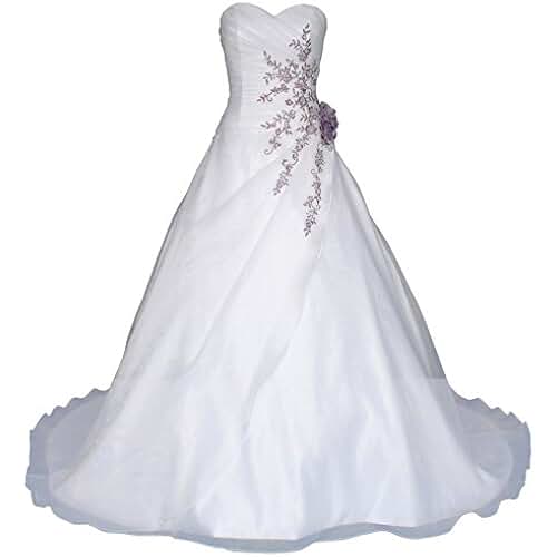 Suchergebnis auf Amazon.de für: brautkleid lila weiß