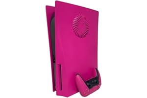 Wedorat® P5 Plate Cover Case P5 Faceplate Cooling Version Skin for P5 Disc Edition Upgraded Turbo Vents P5 Replacement Side Plate Hard Shockproof ABS Anti-Scratch P5 Plate Cooling Nova Pink