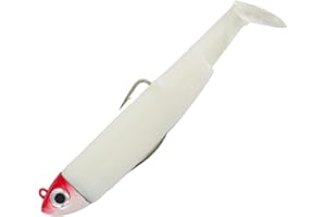 Fiiish Black Minnow 120mm Combo (Rigged and Ready) 25g Red Off Shore Head + White Body