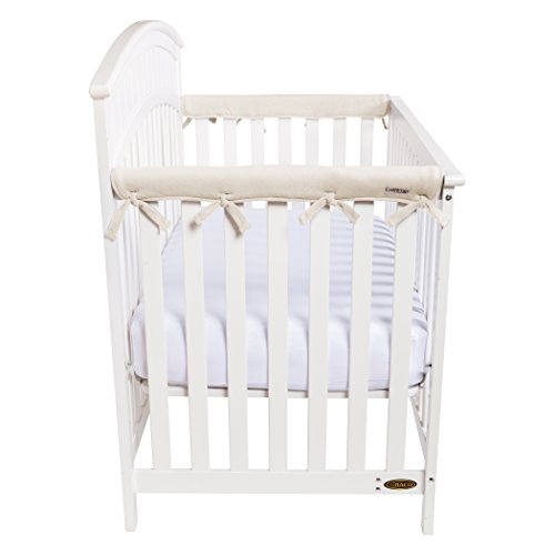 Trend Lab Fleece CribWrap Rail Covers for Crib Sides (Set of 2), Natural, Narrow for Crib Rails Measuring up to 8" Around!
