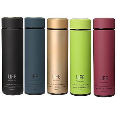 KING DO WAY 500ml Bouteille D'eau Isotherme Mug Réutilisable En Acier Inoxydable Pour Sport Voyage Camping Randonnée Bottle Cup Noir