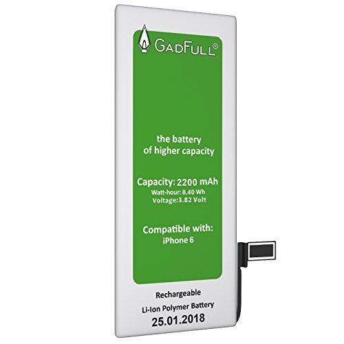 GadFull Batterie Haute capacit   pour iPhone 6 Profi Set   2018 Date de Production   Kit d outillage Manuel et Profi Set de r  paration   Nouvelle Batterie de t  l  phone Portable suppl  mentaire