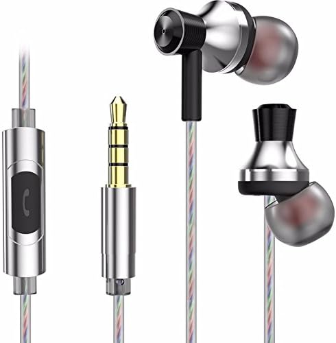 Premium 3.5mm Stereo Noise-Isolating Headphones, Noise With In-Ear Headphones , Mr Phone Purpose Heavy Bass Earplugs , Iron Gray