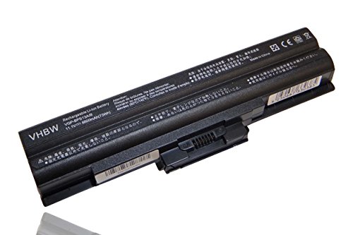 vhbw Li-Ion Akku 6600mAh (11.1V) schwarz für Notebook Laptop Sony Vaio wie VGP-BPL13, VGP-BPL21, VGP-BPS13, VGP-BPS21A, VGP-BPS21B, VGP-BSP13/S.
