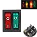 Produktbild Yongse 6 Pins Double SPST On/Off Rocker Boat Schalter Rot Grünes Licht AC 250V / 15A 125V / 20A Schalter