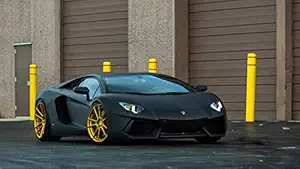 SIGNOOGLE Lamborghini Car Black Sports Racing Rich Wall Posters Decorative for Home Decoration Boys Kids Study Living Girl Room 18 x 12 Inches