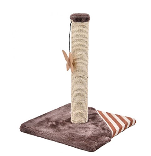 Preisvergleich Produktbild Tissi Katzenkratzbaum-Baum-Quadrat-Plattform Mit Hängendem Ball Brown