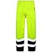 Produktbild MYSHOESTORE® Hi Vis Viz 2 Band PU mit Hose Hohe Sichtbarkeit Wasserdicht Sicherheit Work Wear reflektierendes Klebeband Streifen elastischer Bund Hose Workwear Pants Plus Big Größe 4 X L Gr. XXX-Large, Gelb / marineblau