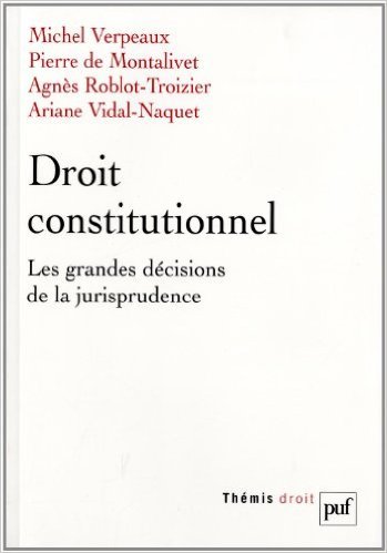 Droit constitutionnel. Les grandes décisions de la jurisprudence de Agnès Roblot-Troizier,Michel Verpeaux,Pierre de Montalivet ( 5 janvier 2011 )