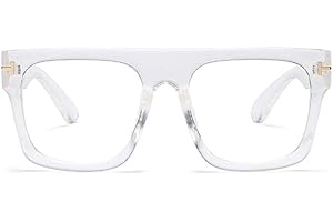 Jurchio Unisex Klassische Brille für Herren und Damen | Platz Brillengestell im Vintage-Look | Ohne Stärke Klarglas Gläser Glasses mit Brillenetui