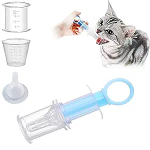 Refesta Pet Pill Syringe Bottles Pet Medicine Water Milk Feeder Pet Oral Tablet Capsule or Liquid Medical Feeding Tool Kit Silicone Syringes for Cats Dogs Small Animals