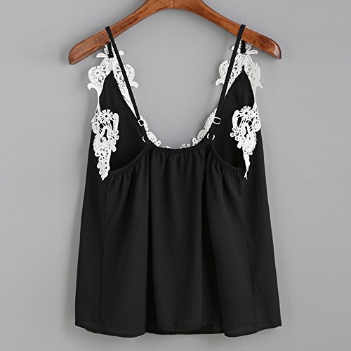 Damen Weste!Sannysis Frau Lace Weste Sommer Tank Tops T-Shirt (L, Schwarz) - 3