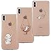 Produktbild Everainy (3 Pack) iPhone XS MAX Hülle Silikon Durchsichtig Gummi Apfel Kreativ Muster Handyhülle Stoßstange Cover für iPhone XS MAX Ultradünn Stoßfest Hüllen Transparent (Weiß Elefant/Katze/Pfeil)