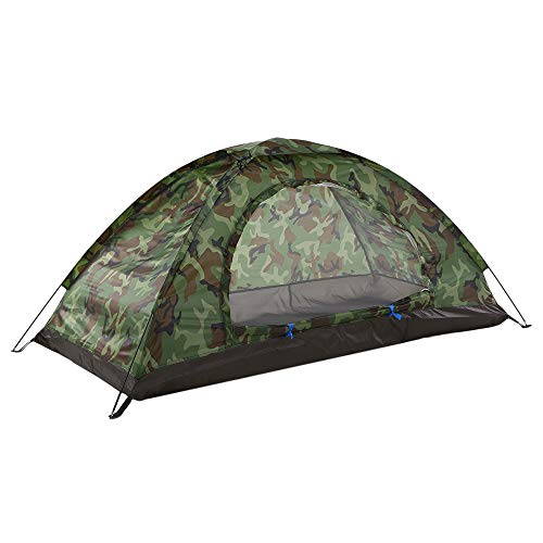 mewmewcat 1 Personne Tente de Camping pour Tente de Plage de Voyage de Camouflage Portable à Une Seule Couche Pliable