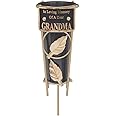Grave Vases with Spike Grave Ornaments - Memorial Plaques/Black Vases Flower Holders with Personalised Quotes; Metal Spikes Grave Decorations in Loving Memory of your Loved Ones (Grandma)