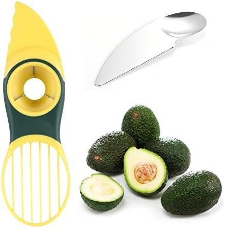 Avocado Slicer - GWCLEO 3-IN-1 Fruit Slicer With Pitter, Peeler, Cutter and Scoop.With Kiwi Cutter Kitchen Utensil Tool For Preparing Salads.