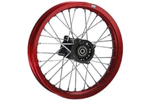 HMParts Alloy Wheel Rim Anodised 14" Front Red 12 mm Type2 Pit Dirt Bike Cross