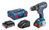 Der kräftige Akku Schlagbohrschrauber GSB 18V-28 von Bosch Professional mit 18 Volt und 2,0 Ah