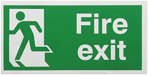 SIGNSLABE96A/S Safety Sign "Fire Exit Running Man - Left", Self-Adhesive, 150 mm x 300 mm