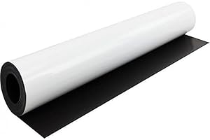 FIRST4MAGNETS MagFlex® Xtra Flexible Gloss White Magnetic Sheet for Creating Signage and Displays - 620mm Wide - 5m Length