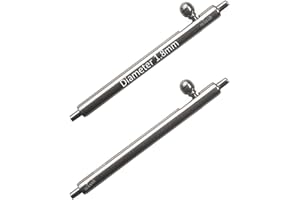 masar 10 à 30mm Ø 1.5mm ou 1.8mm INOX Libération Dégagement Rapide – Barrettes Barres à Ressort à Levier pour Bracelet de Montre (Vérifier à l'oeil) 2 Pcs