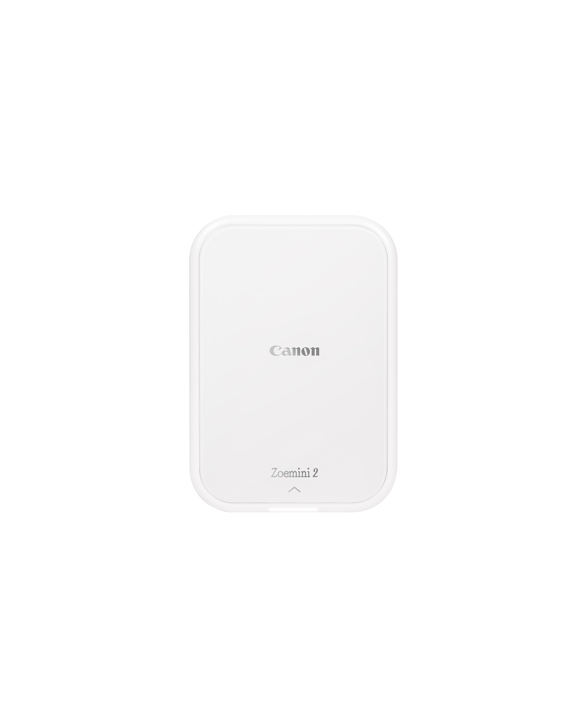 Canon Zoemini 2 perlweiß Mini Fotodrucker mobil tragbar unterwegs Hosentasche PRINTING KIT (Fotodruck 5x7,6 cm, für Smartphone + Tablet, eingebauter Akku) [+ 20er ZINK Druck-Set + 10er Circle Sticker] - 1