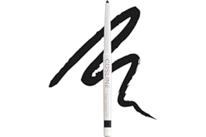 COSLINE Kajal und Eyeliner Nr. 101, Farbe: Black (Schwarz), Wisch- und wasserfest, Weiches Auftragen, Starke Pigmentierung, Vegan, Made in Germany