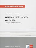 Image de Wissenschaftssprache verstehen. Lösungen und Praxishinweise: Lösungen und Praxishinweise . Handrei