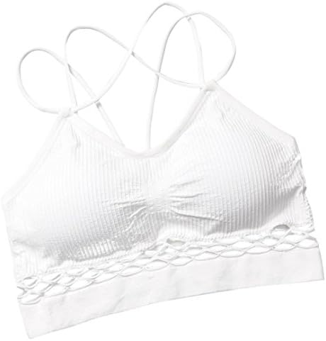 YanHoo Women Lingerie, Women Vest Have A Chest Pad Wearing Sports Underwear Sleepwear (FREE SIZE, White)