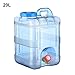 Produktbild wendaby reines Wasser Kunststoff Eimer Hause wasservorratsbehälter mit Deckel Auto selbstfahrende Tour mit Wasserhahn mineralwasser Barrel (15l 20l)
