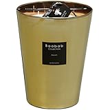 Baobab velas, cristal, oro, 24 x 10 cm