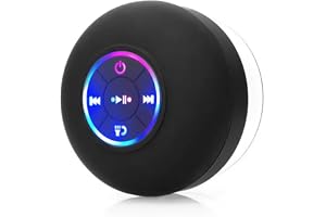 Duschhögtalare Mini Bluetooth Duschhögtalare Vattentät Mini-Bärbar Duschhögtalare med LED-Ljus för Utomhusspelare