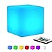Produktbild LED Ball Stimmungslicht, EONANT Globe Swimming Pool Floating Light Wasserdicht 16 Modus wechselnde Farbe mit Fernbedienung Kinder LED Nachtlicht Innen Außenbeleuchtung (15cm/5.91"-Cube)