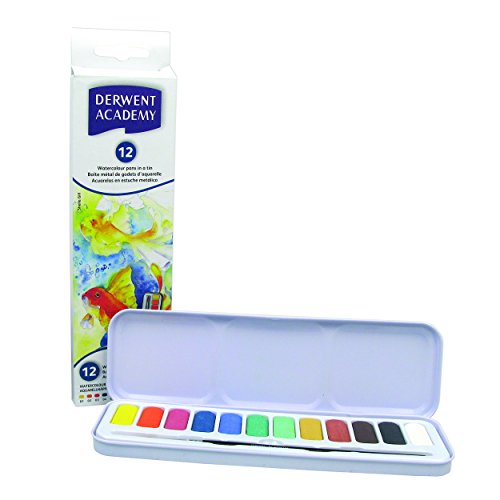 Derwent Aquarell-Malkasten, 12 Farben