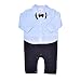 ZOEREA 2pcs Baby Boys Gentleman Suits Jacket + Romper Wedding Tuxedo Baptism Outfit Shirt 0-18 Months