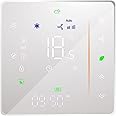 Goreem Two Pipe Wifi Voice Intelligent Room Thermostat Digital Programmable Temperature Controller for Air Conditioner (BAC-006- AW, White)