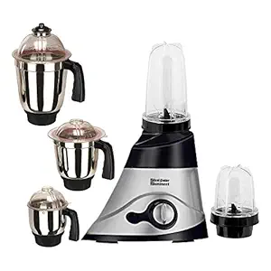 SILENTPOWERSUNMEET Black Color 1000Watts Mixer Grinder with 2 Bullet Jar Plus 3 Steel Jar and 1 Large Jar, 1 Medium Jar and 1 Chuntey Jar 2019 LF-Bk-TA