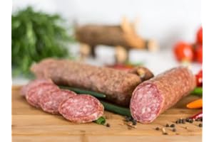 FLEISCHEREI WEBER GMBH Original Eichsfelder dünne Stracke I Fleischerei Weber I Regionale Wurstspezialität I Schlachtwarm verarbeitet I Eigene Herstellung I Naturgewürze I 4 Wochen Luftgetrocknet (520g)
