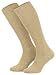 Produktbild Tobeni 1 Paar Kompressionsstrümpfe Kniestrümpfe Stützstrümpfe Baumwolle für Damen und Herren Farbe Beige Grösse 39-42