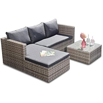 Amazon.de: Ragnarök-Möbeldesign PolyRattan Lounge DEUTSCHE ...