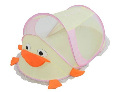 niceEshop(TM) Cute Dark Instant Pop Up Mosquito Net Crib,Baby Tent,Beach Play Tent,Bed Playpen-Yellow