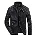 Produktbild Herren Lederjacke Leichte Basic Jacke aus weichem Schafs-Leder Super modische Lederjacke mit tollem schwarzem Vintage Look Trendmodell vom Lifestylelabel LANSKIRT