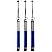 Produktbild C63 ® – Nokia Lumia 930 Mini ausziehbarer Kapazitiven Stylus Touch Pen (3 Pack) – Dunkelblau