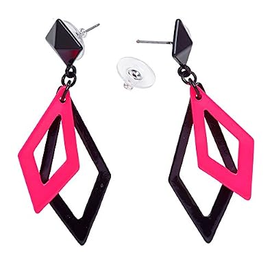 Widmann 03538 – Rhombus Boucles d'oreilles, One Size, neonfarbe